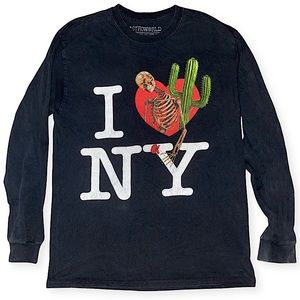 Astroworld Travis Scott 2018 MSG NYC Tour I Love NY Long Sleeve Mens Small Shirt